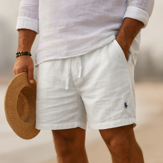 Capri Heritage Linen Shorts — Premium Linen Bermuda Shorts