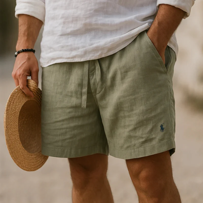 Capri Heritage Linen Shorts — Premium Linen Bermuda Shorts