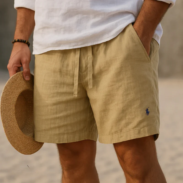 Capri Heritage Linen Shorts — Premium Linen Bermuda Shorts