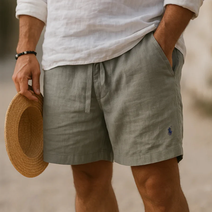 Capri Heritage Linen Shorts — Premium Linen Bermuda Shorts