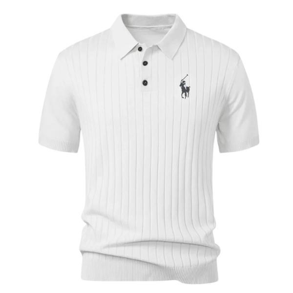 Premium Striped Knit Polo