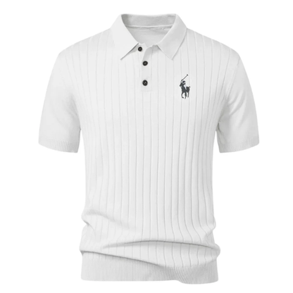 Premium Striped Knit Polo