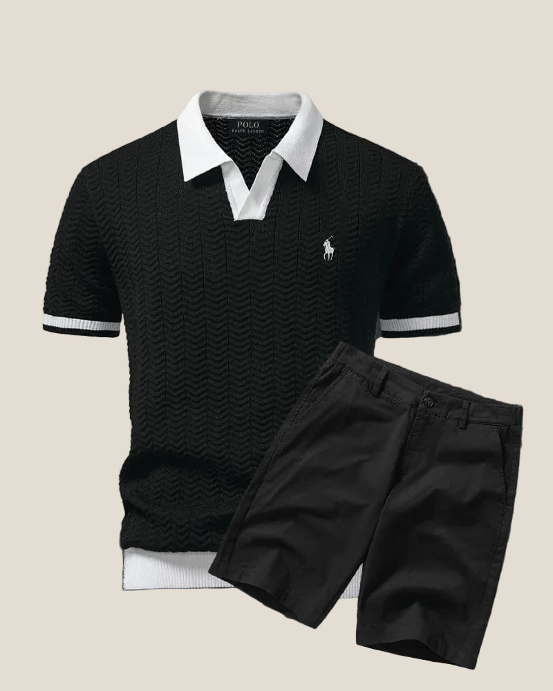 Riviera Knit Polo Set — Premium Polo + Bermuda Shorts
