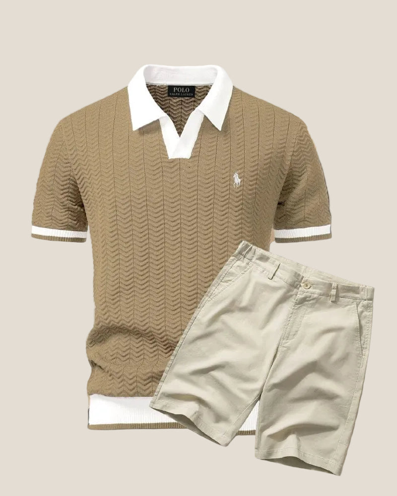 Riviera Knit Polo Set — Premium Polo + Bermuda Shorts