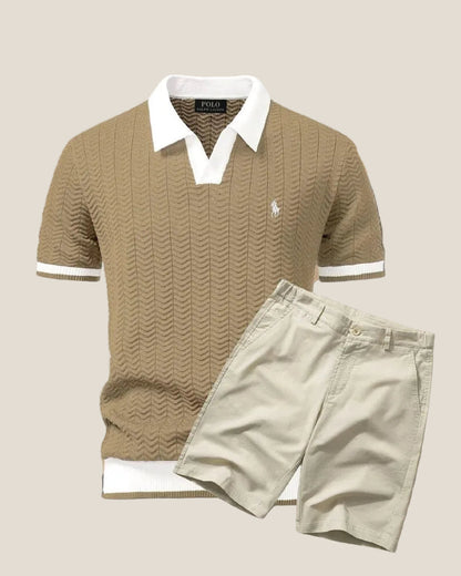 Riviera Knit Polo Set — Premium Polo + Bermuda Shorts